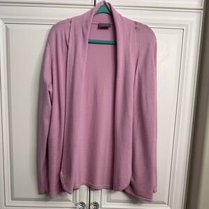 Cyrus Size XL Pink Open Front Cardigan Sweater Shawl Collar Shawl Down Front